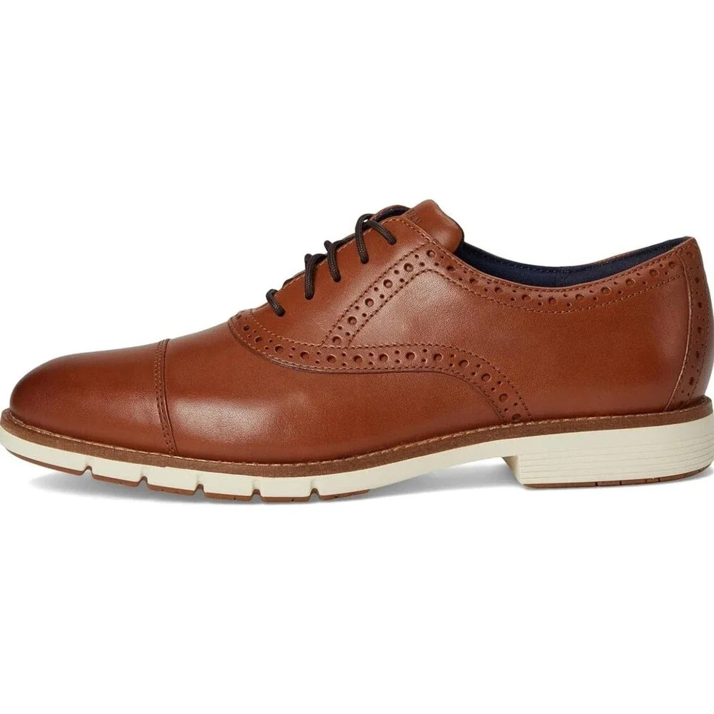 Cole Haan FLEXGRAND360 CAP Toe Oxford Size 9 $230 Men's Shoes British Tan NEW
